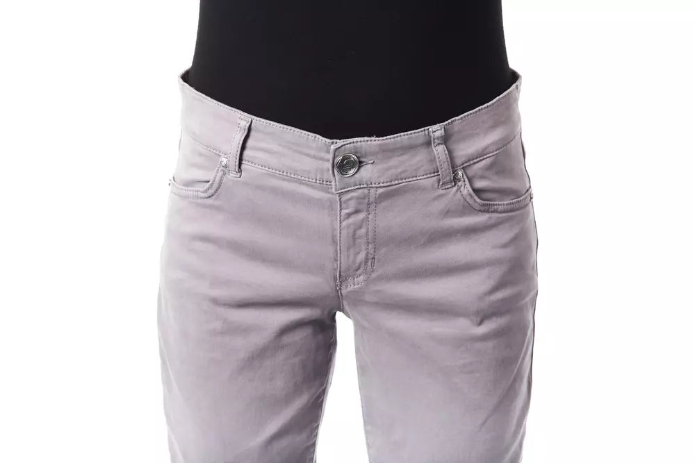 Grey cotton women's trousers
