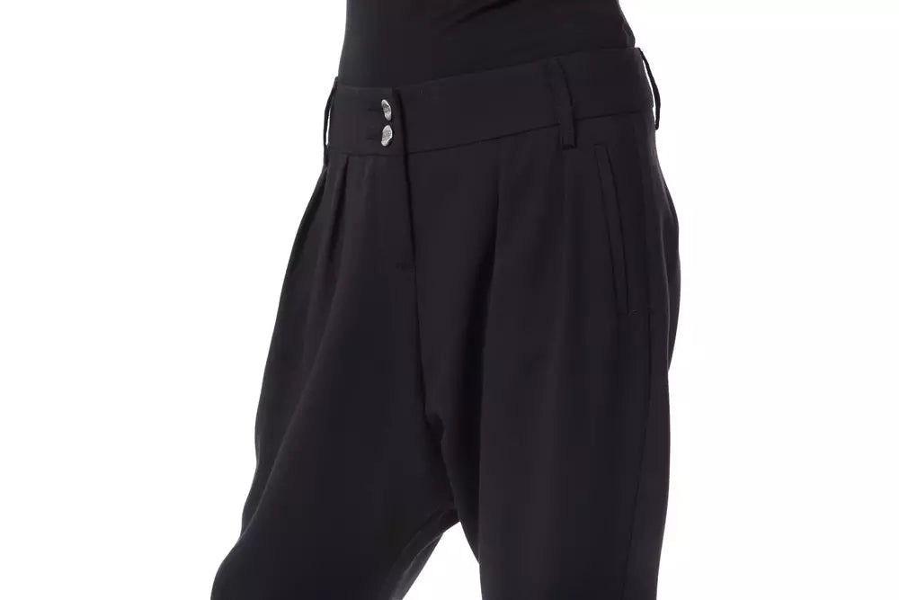 Schwarze Polyesterhose für Damen