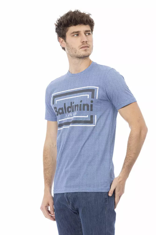 Hellblaues Baumwoll-T-Shirt für Herren