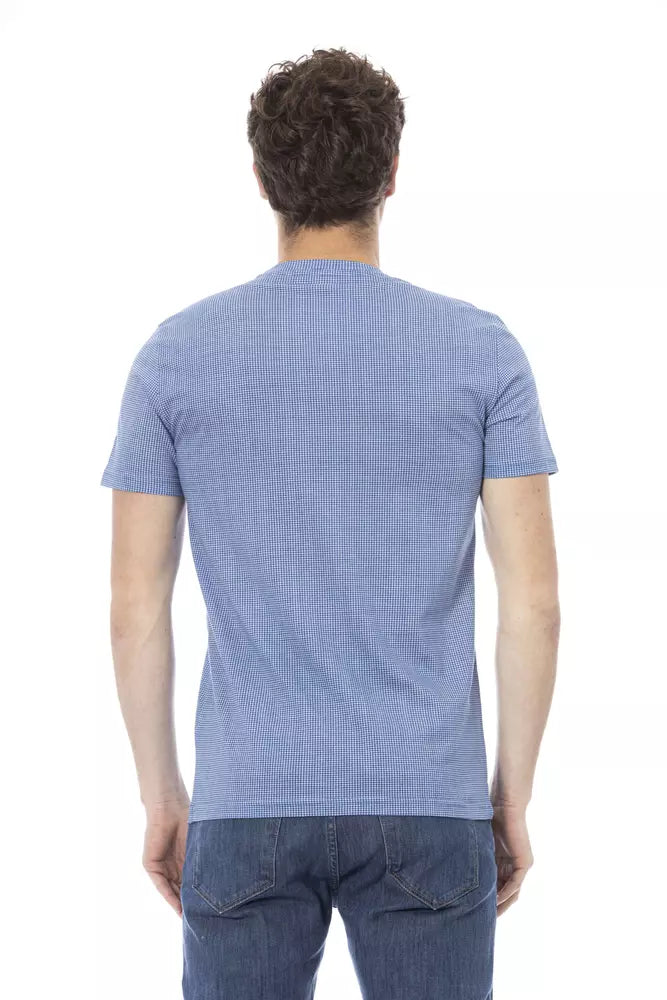 Hellblaues Baumwoll-T-Shirt für Herren