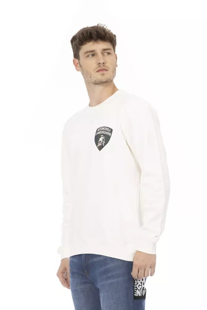 White cotton sweater for men