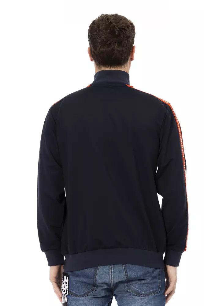 Blue cotton sweatshirt for men