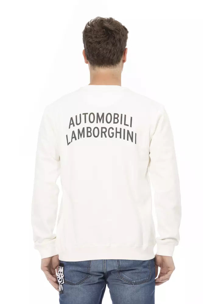 White cotton sweater for men