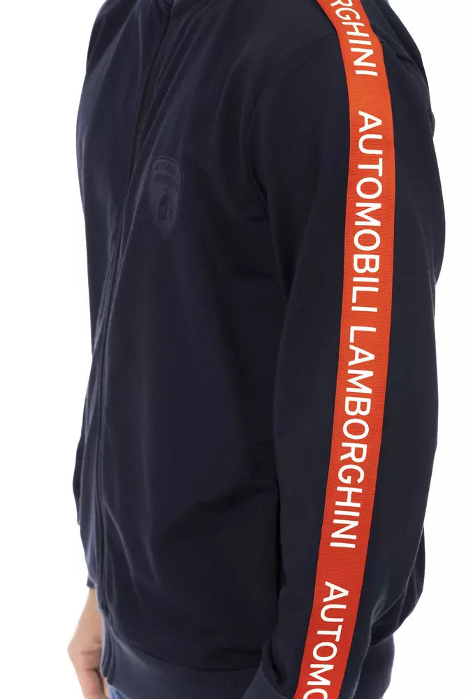 Blue cotton sweatshirt for men