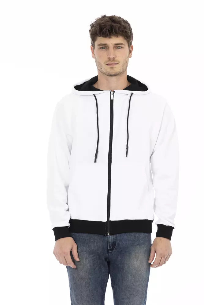 Weißer Baumwoll-Pullover für Herren