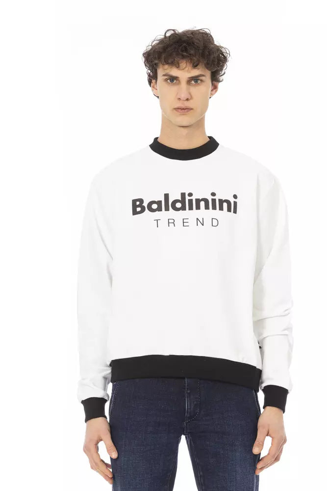 White cotton sweater for men