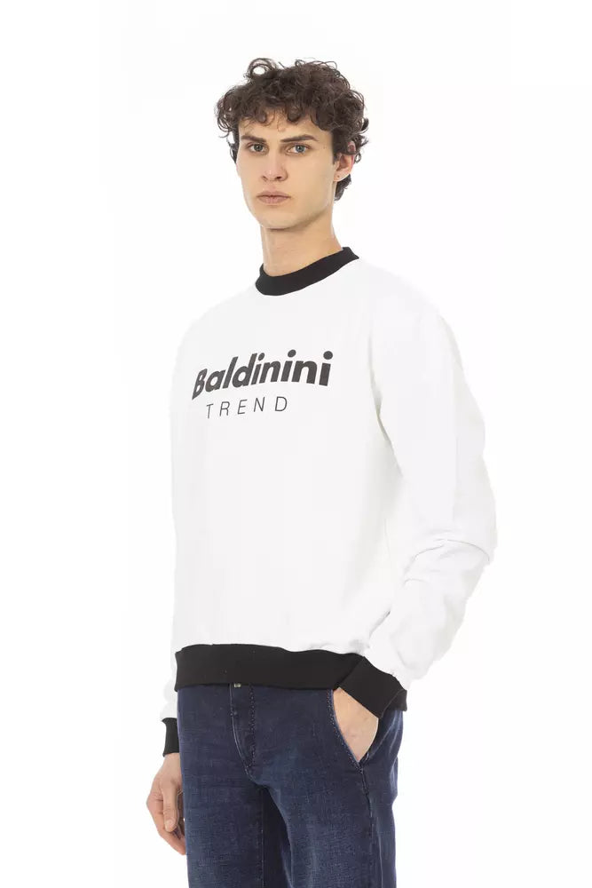 White cotton sweater for men