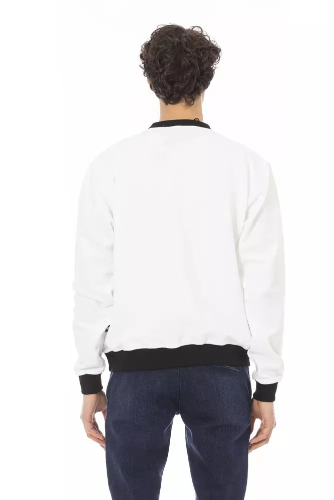 White cotton sweater for men