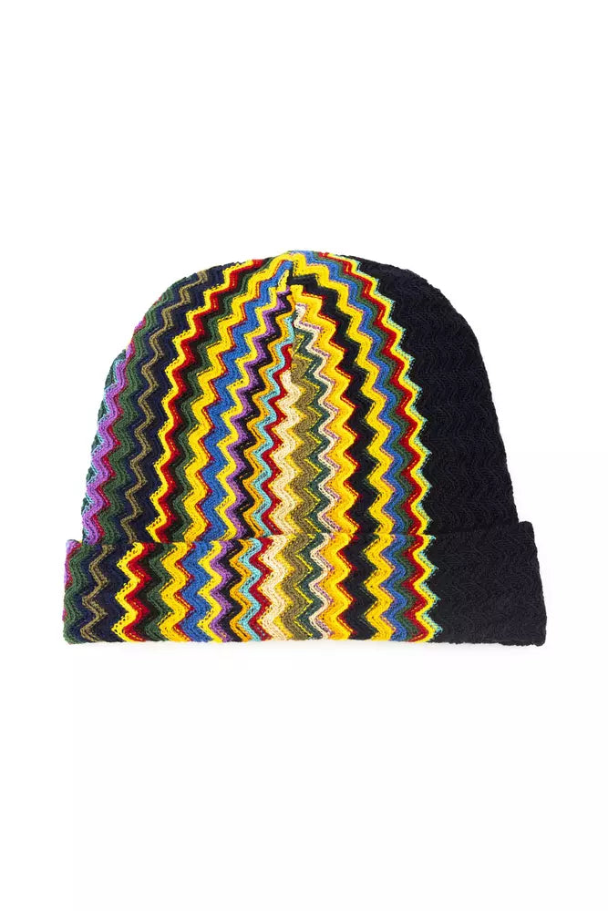 Multicolor wool men's hat