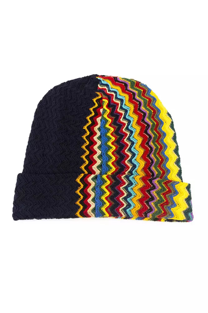 Multicolor wool men's hat
