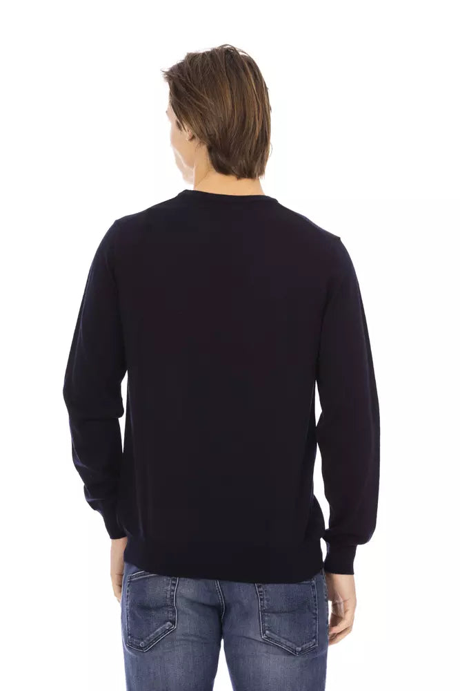 Baldinini Trend Blauer Stoff Männer Pullover