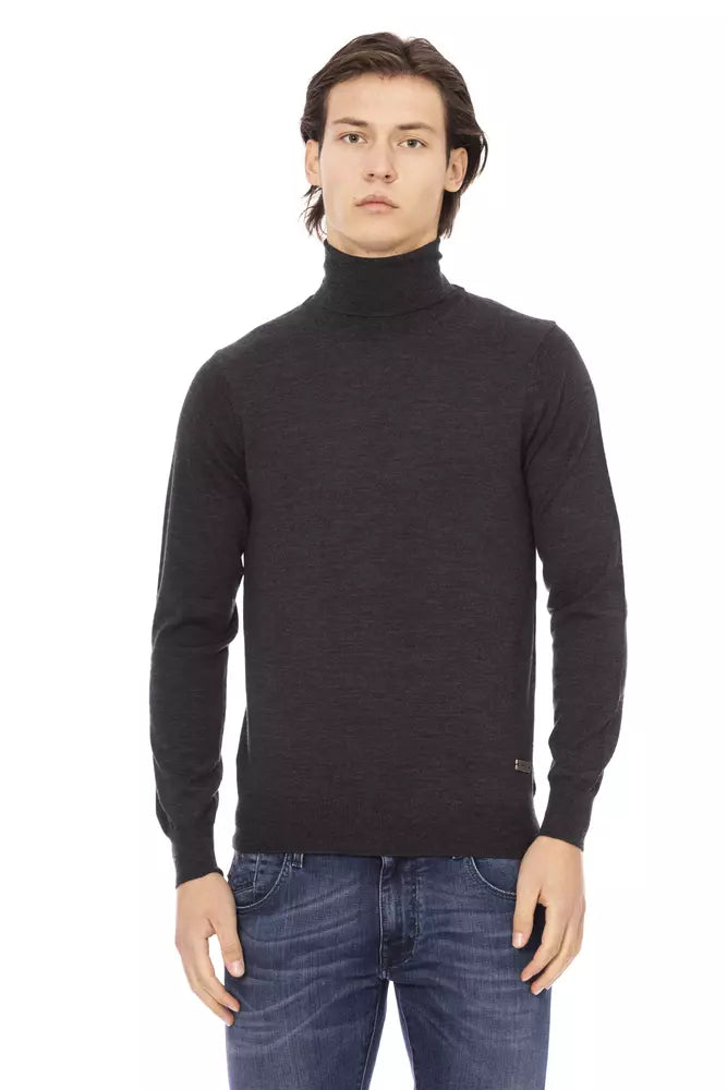 Baldinini Trend Grauer Stoff Männer Pullover