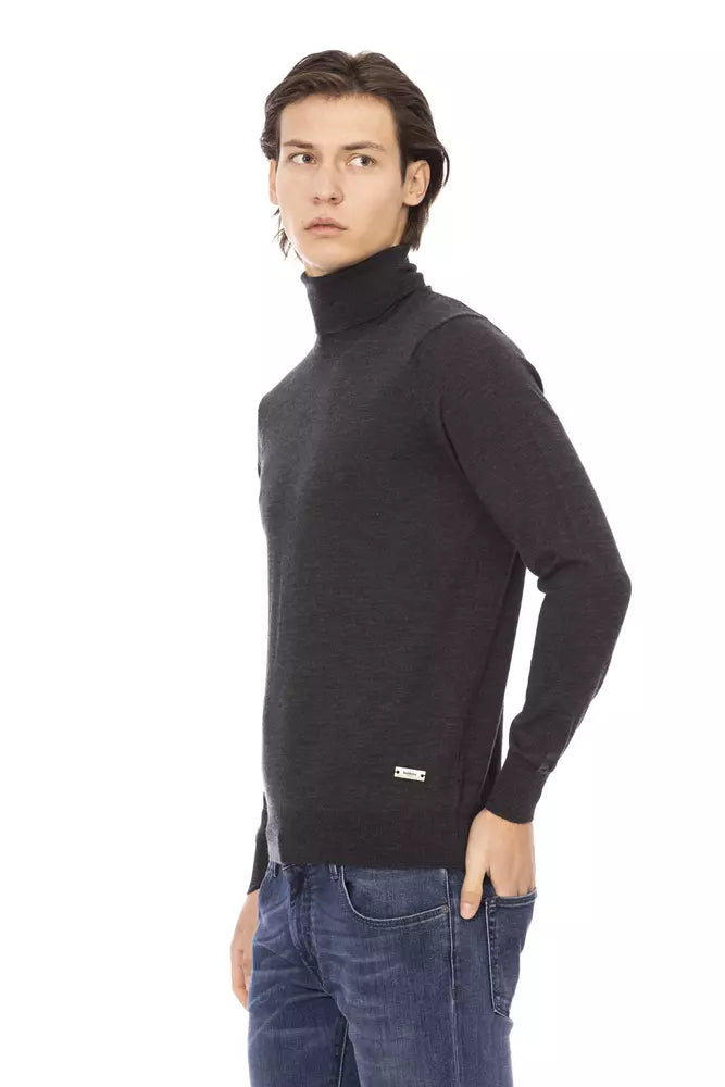 Baldinini Trend Grauer Stoff Männer Pullover