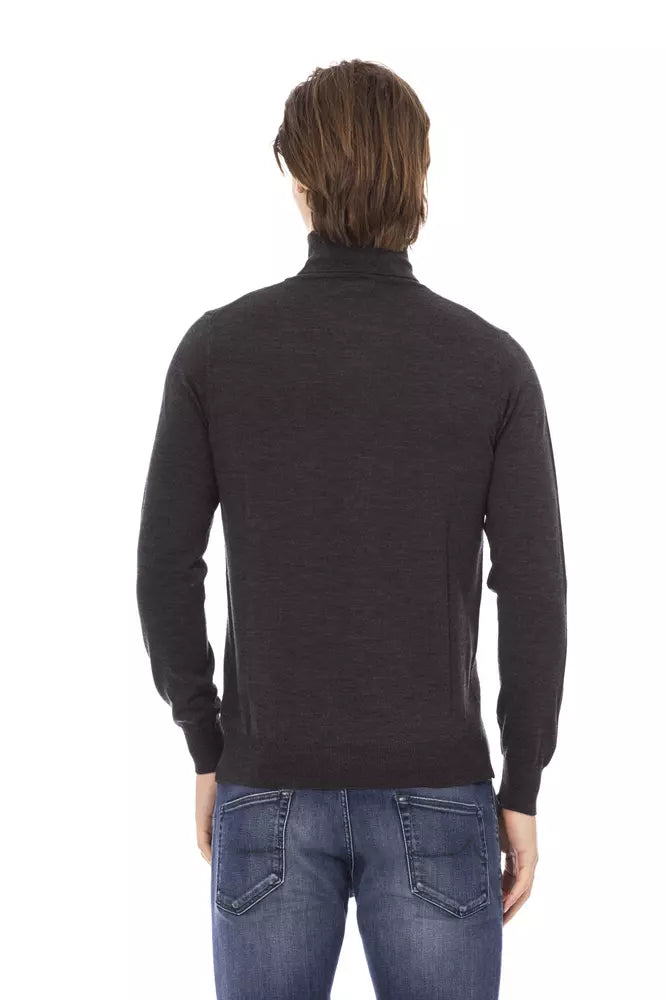 Baldinini Trend Grauer Stoff Männer Pullover