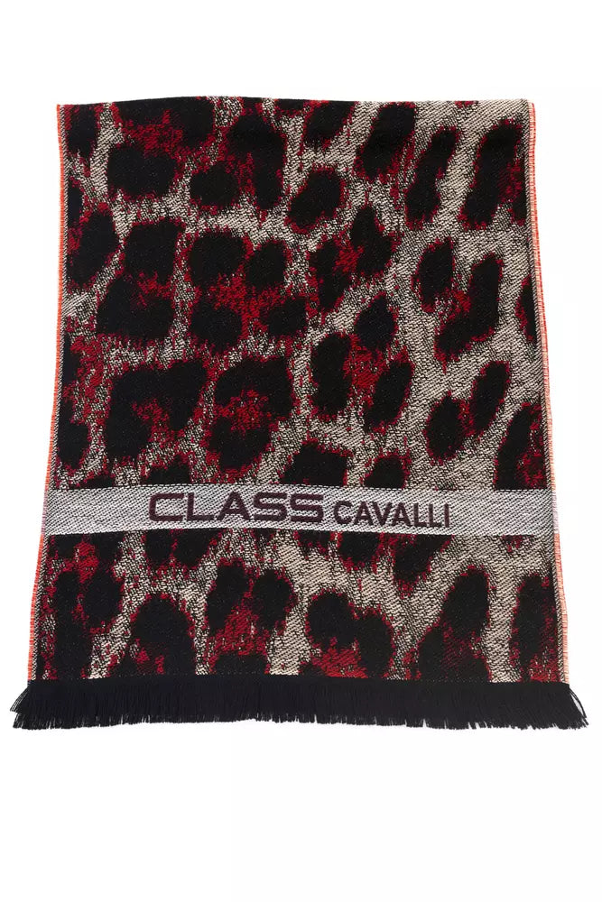 Burgundy men's wool scarf