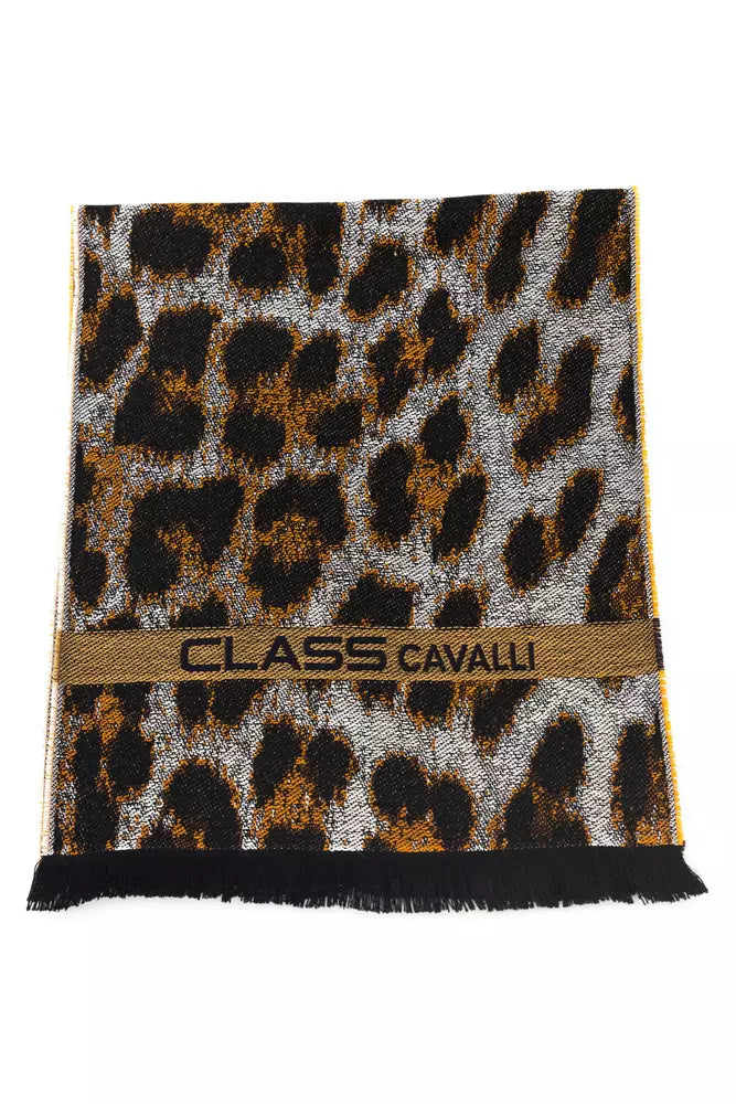 Brown wool scarf for men
