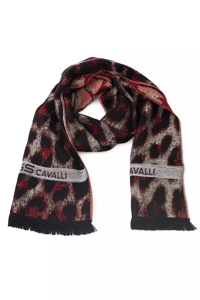 Burgundy men's wool scarf
