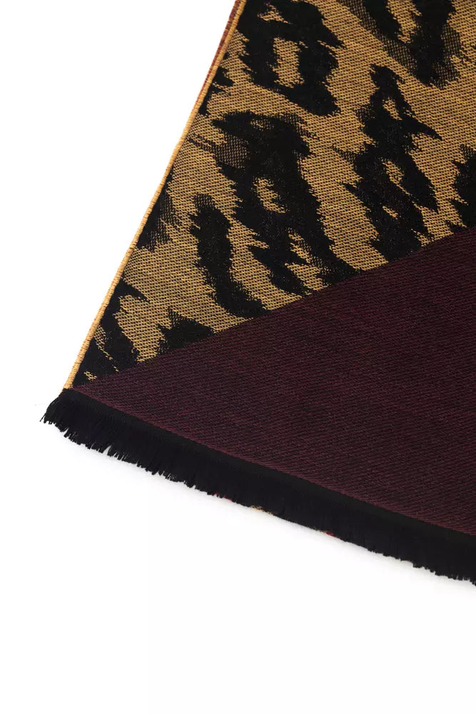 Brown wool scarf for men