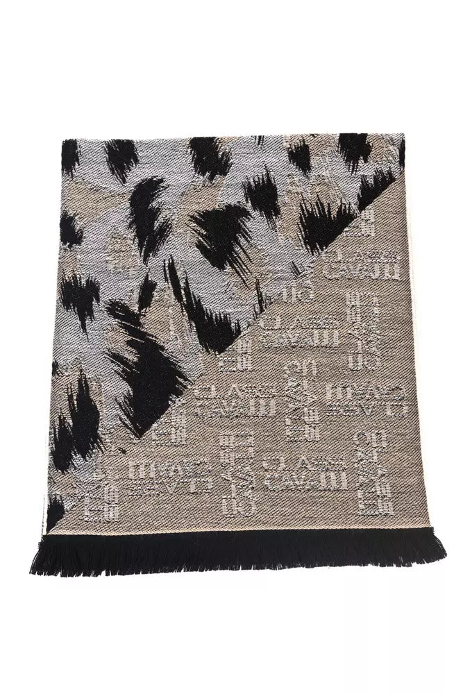 Beige wool men's scarf