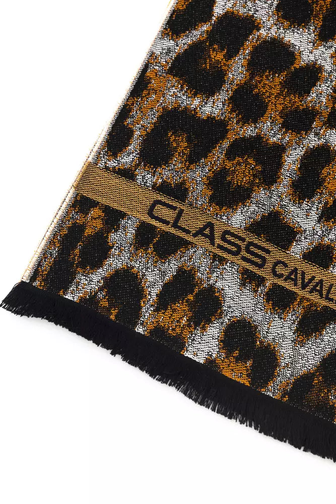 Brown wool scarf for men