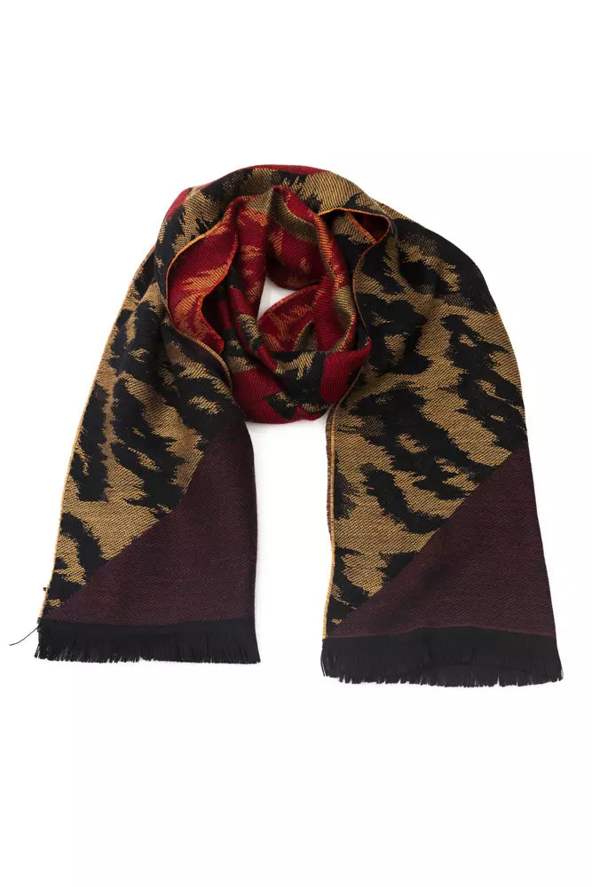 Brown wool scarf for men