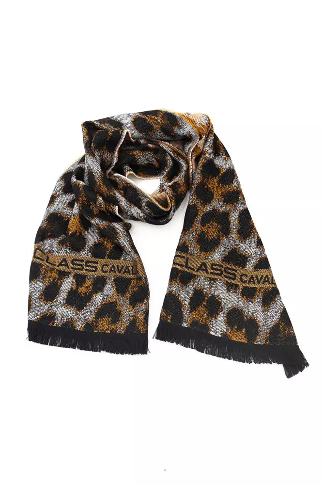 Brown wool scarf for men