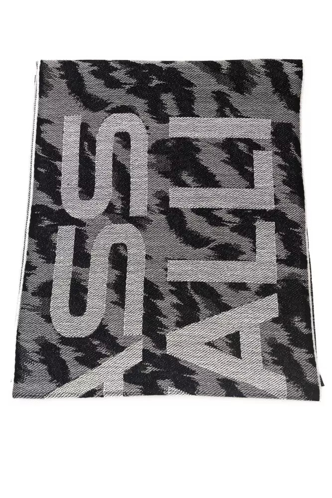 Grey wool scarf for men