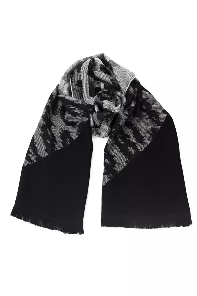 Grey wool scarf for men