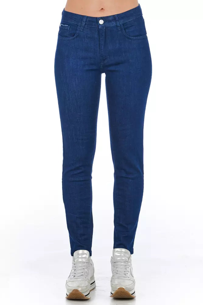 Dunkelblaue Damen-Jeans im Skinny-Schnitt