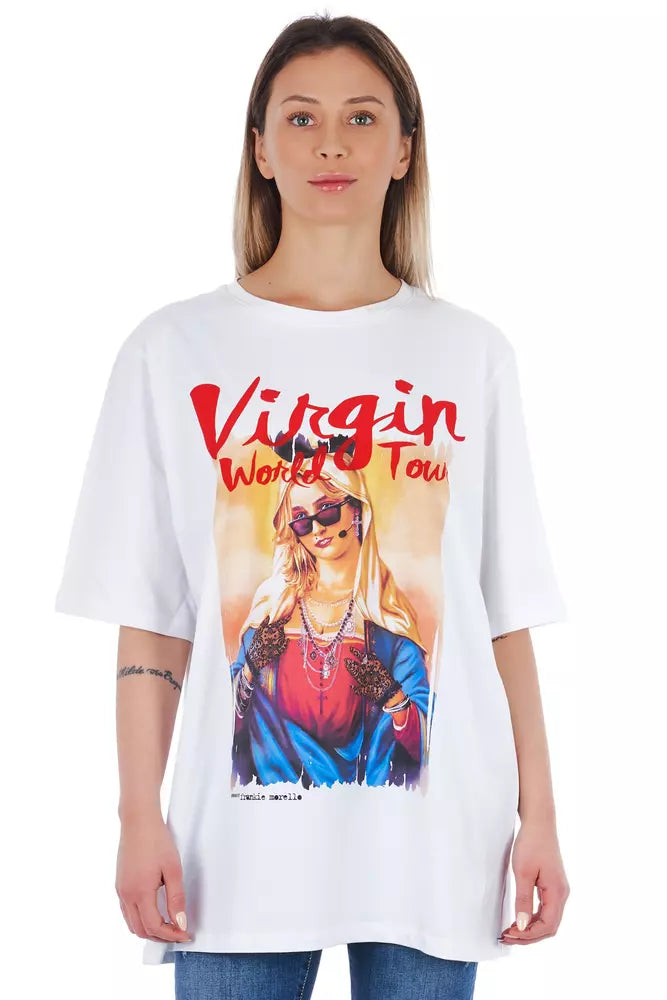 Weißes T-Shirt aus Baumwolle für Frauen