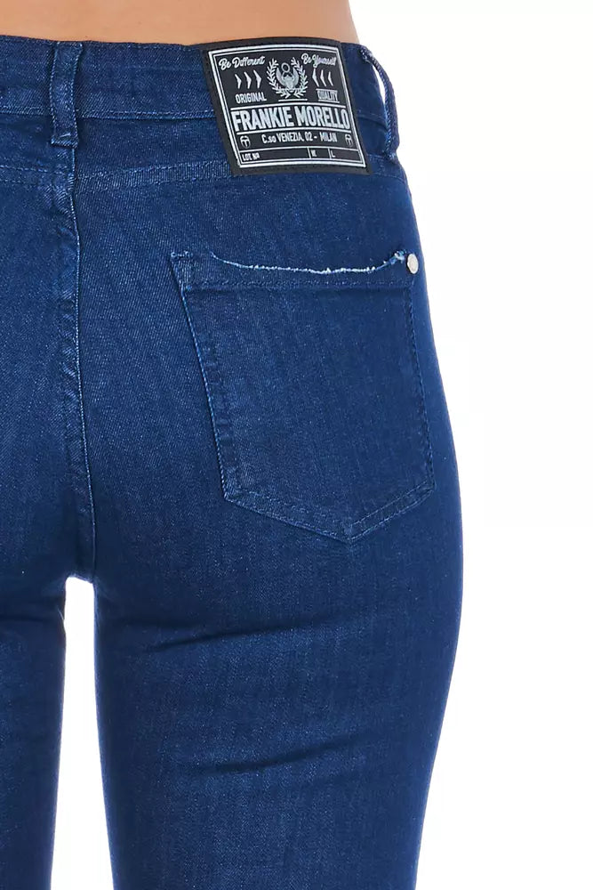 Dunkelblaue Damen-Jeans im Skinny-Schnitt