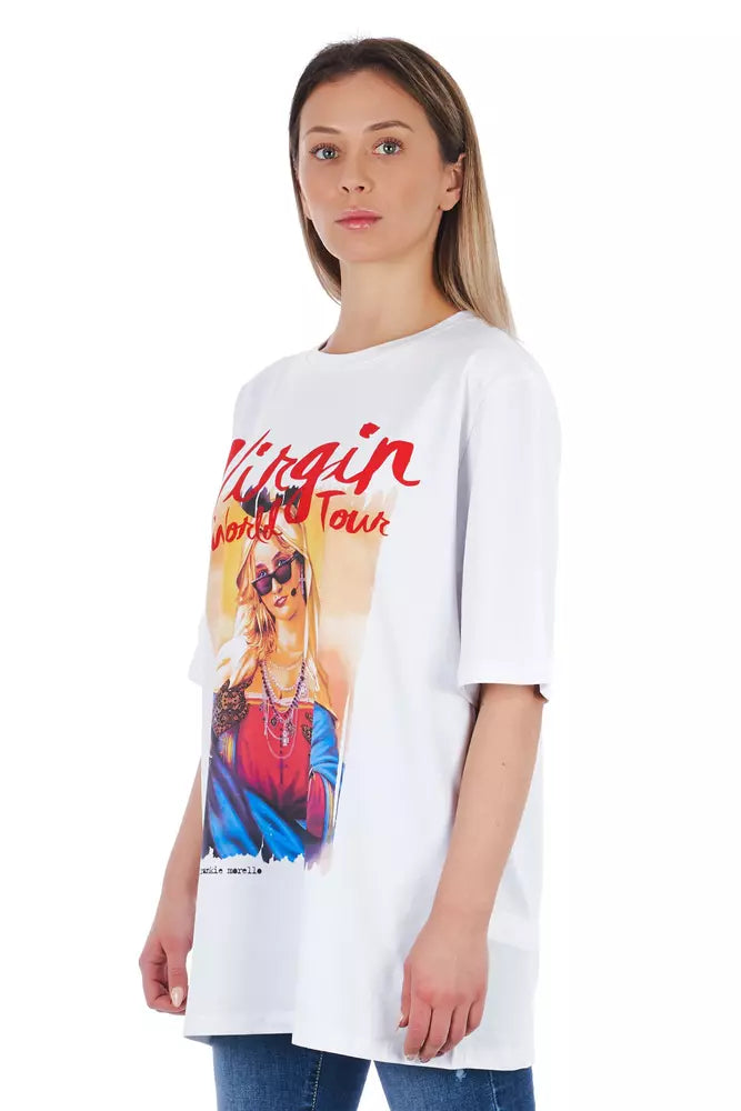 Weißes T-Shirt aus Baumwolle für Frauen