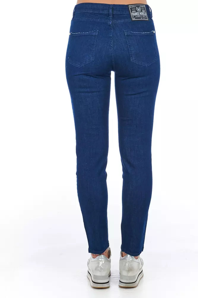 Dunkelblaue Damen-Jeans im Skinny-Schnitt