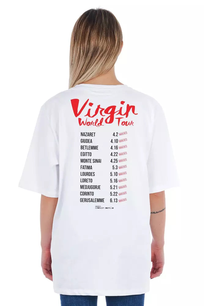 Weißes T-Shirt aus Baumwolle für Frauen