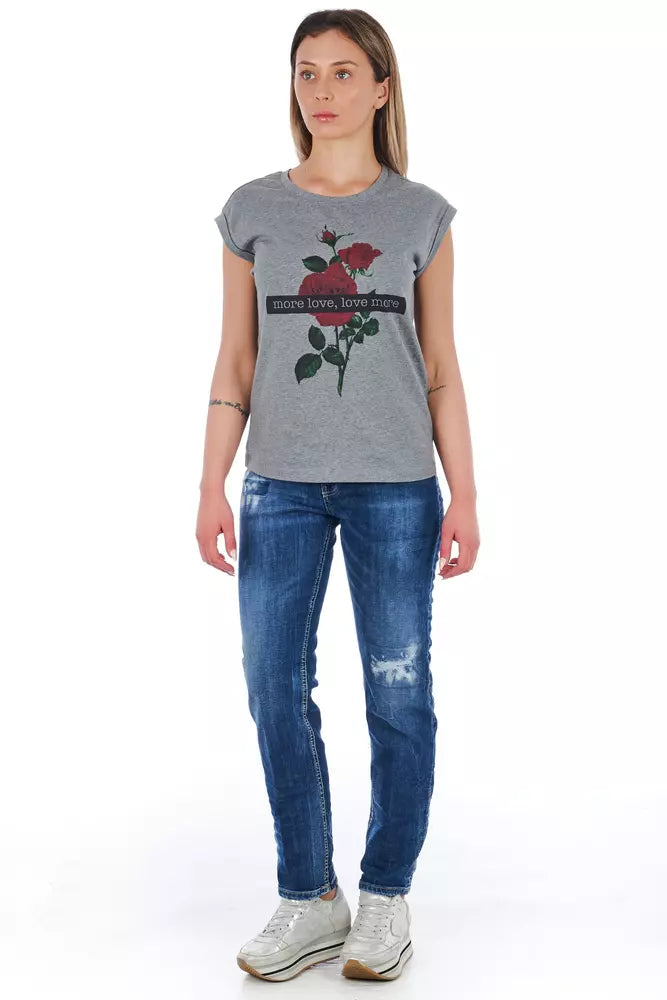 Blaue Damenjeans aus Baumwolle