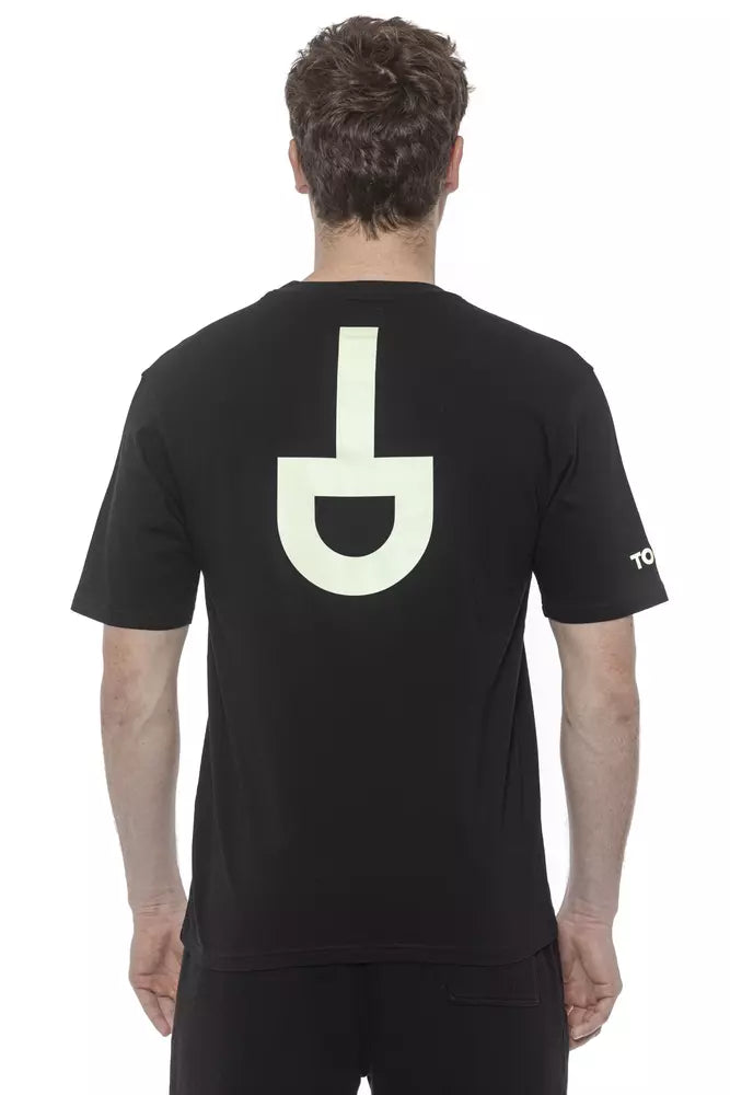 Schwarzes Baumwoll-T-Shirt für Herren