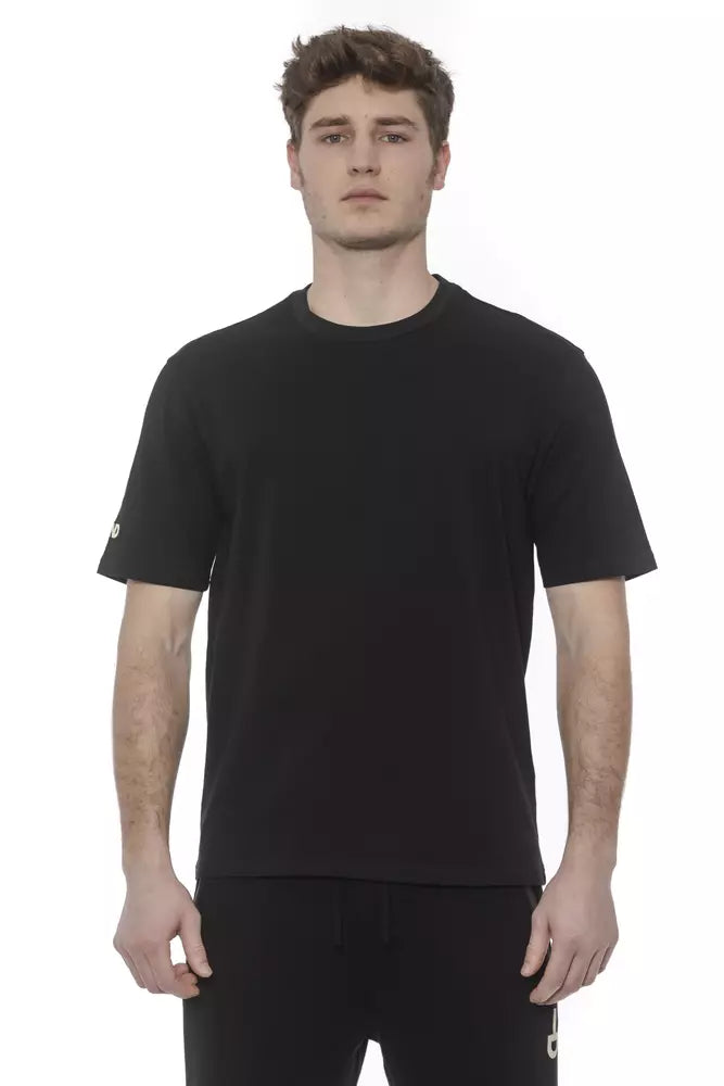 Schwarzes Baumwoll-T-Shirt für Herren