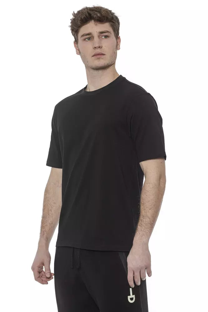 Schwarzes Baumwoll-T-Shirt für Herren
