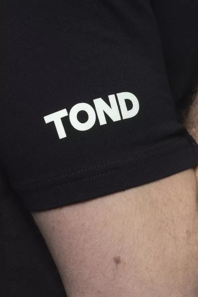 Schwarzes Baumwoll-T-Shirt für Männer