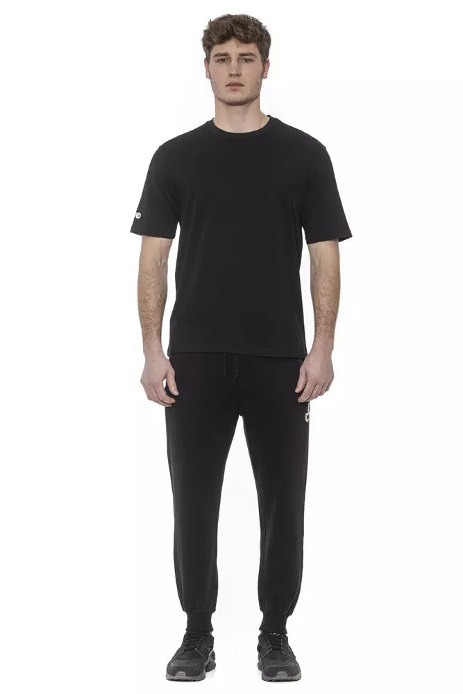 Schwarzes Baumwoll-T-Shirt für Männer