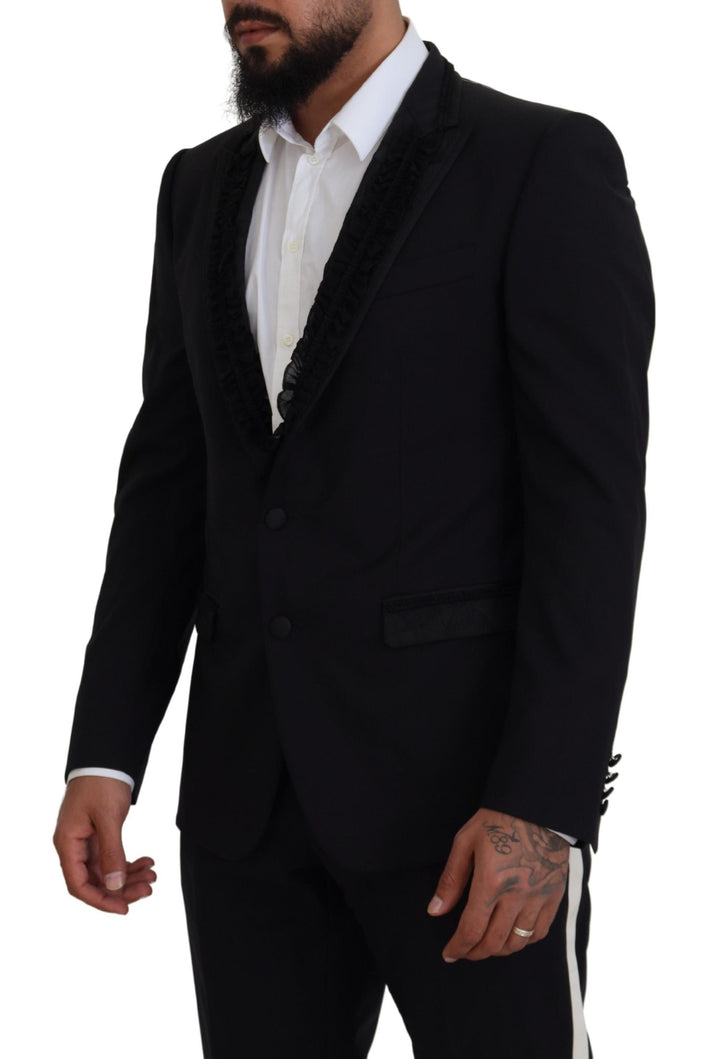 Dolce & Gabbana Eleganter schwarzer Abendblazer mit Seidenfutter