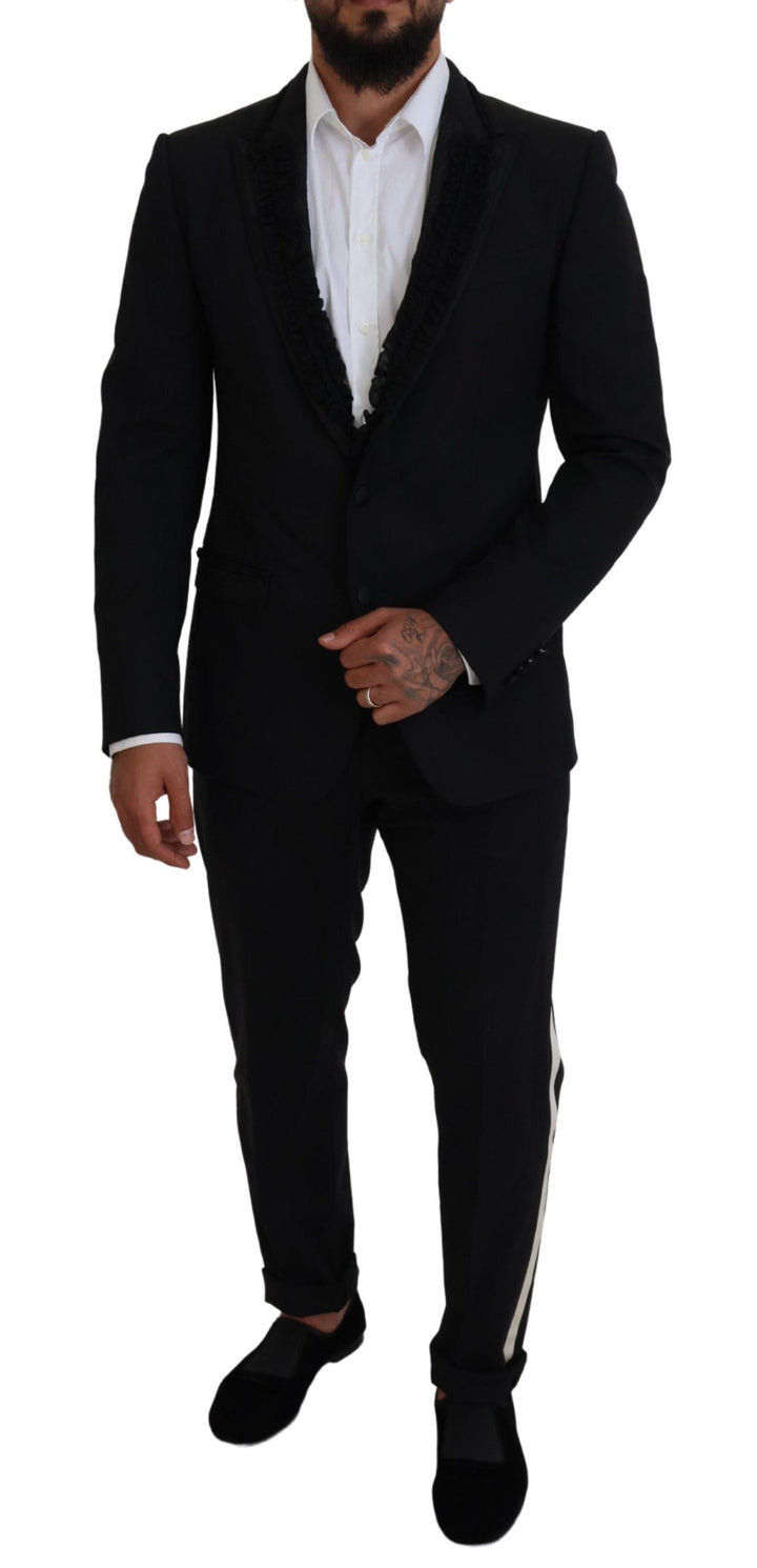 Dolce & Gabbana Eleganter schwarzer Abendblazer mit Seidenfutter