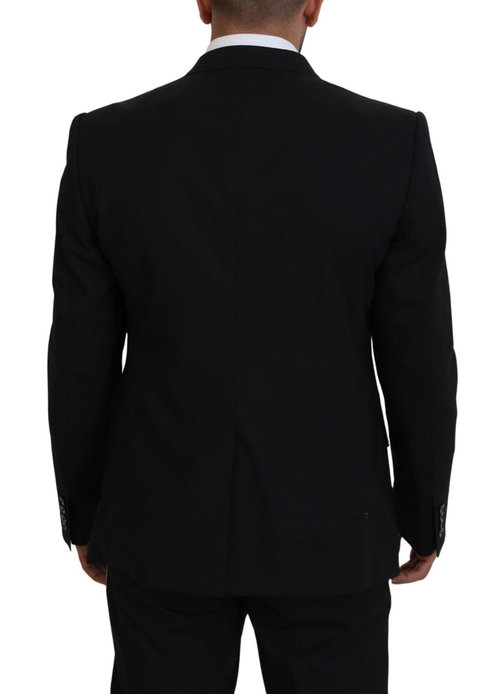 Black single-breasted Sicilian-style blazer