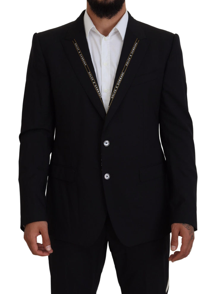 Black single-breasted Sicilian-style blazer