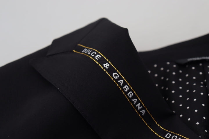 Black single-breasted Sicilian-style blazer