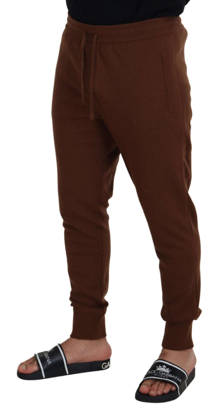 Dolce & Gabbana Elegante braune Kaschmir-Jogger-Hose