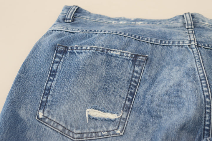 Blau gewaschene Baumwolle Casual Denim Jeans