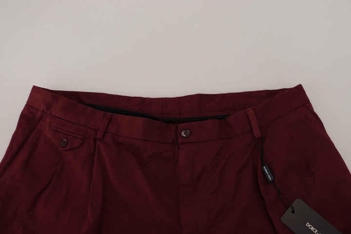 Elegant chestnut brown cotton blend shorts