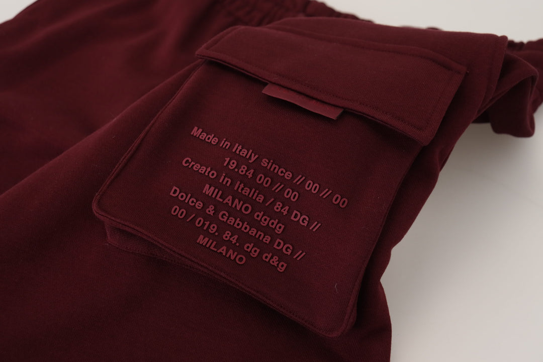 Elegant maroon tailored shorts