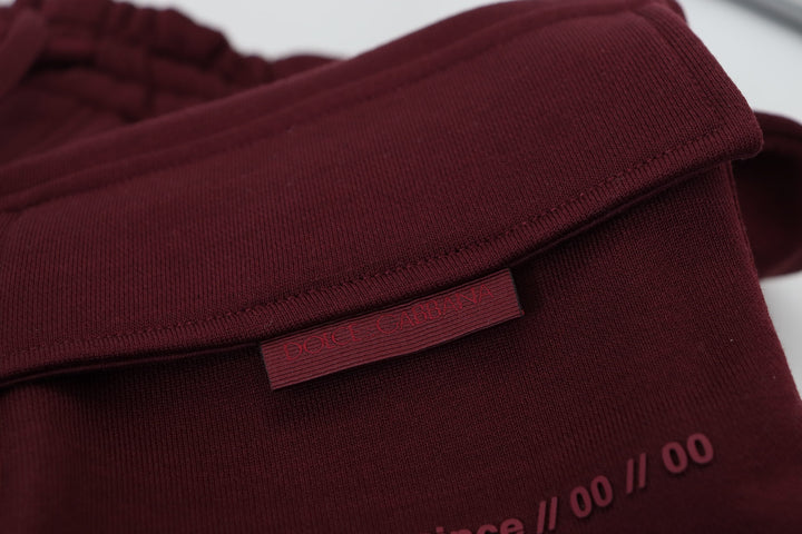 Elegant maroon tailored shorts
